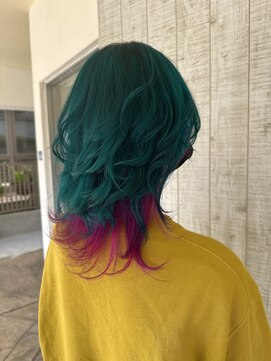 クラナ(clana) グリーン×ピンク