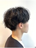男のツイストスパイラルパーマ