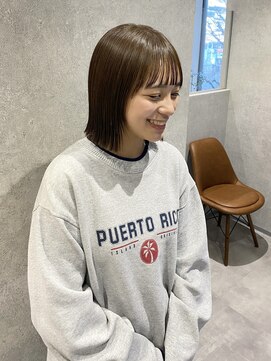 ラミエバイメルト 下北沢(lamie by melt) 花田/グレーベージュ/ボブ/グレーベージュ/レイヤーロング