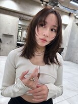 サイン 渋谷(SIGN)&nbsp;レイヤーカットインナーカラーイヤリングカラー色落ち綺麗表参道