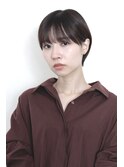 ショコラブラウン/耳掛けショート/ツヤカラー#髪質改善