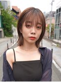 ミディアムレイヤーカットボブウルフ/10代20代/インナーカラー