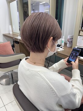 アッシュ 下北沢店(Ash) ブリーチ２回のピンクグレージュ