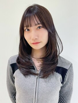 アイティーバイアルバム 藤沢店(IT by ALBUM) 透明感カラー秋色ウルフレイヤーロング_ba500171