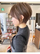 バンプ ギンザ(BUMP GINZA) 30代、40代/丸みくびれショートボブ×白髪染めハイライト/大宮
