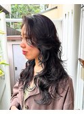 レイヤーとデジパで叶える海外風ふんわりミディアムスタイル