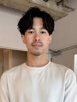 トッド(tod)&nbsp;センターパート フェザーパーマ フェザーショート メンズパーマ