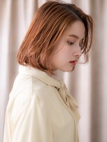 カバーヘア イヴ 戸頭店(COVER HAIR EVE)&nbsp;□外国人風艶感カーキベージュかきあげボブ404戸頭20代30代40代