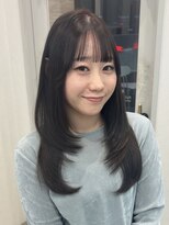 ポジ(poji)&nbsp;ボブ　ミディアムレイヤー　顔まわり　韓国風　艶髪　髪質改善