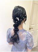 結婚式におすすめな編みおろしアレンジ♪/大谷