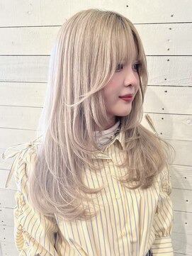 ルノン フィージュ(LUNON fieju) 黒髪クラゲヘアーオリーブグレー小顔ココアベージュ