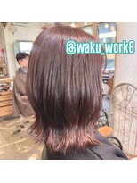 ルミエ ヘアサロン 経堂店(Lumie hair salon)&nbsp;レイヤーボブ×ピンクベージュ