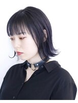 イル(ill)&nbsp;切りっぱなし　外ハネ　ボブ　バイオレット　大須