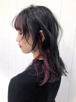 アイティー バイ アルバム 中野店(IT by ALBUM) ウルフピンク_耳かけウェーブパーマフォギーベージュ_ba279531