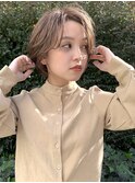 ハイトーン×ミルクティーベージュカラー 自由が丘