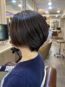 ル クール 青葉台(Le couel) 大人可愛い20代30代40代黒髪前下がりショートボブ