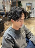 『力石サトシ』波巻き束感ショートツーブロックマッシュ