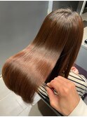 美髪縮毛矯正*髪質改善トリートメント*シルキーベージュカラー