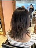 地毛と白髪を活かしたハイライト×グラデーション