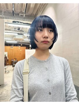 ニール シトロン 名古屋 伏見 丸の内(NEELU citron) 【Neelu_misa】ボブとネイビーブルー