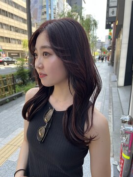 ローネス ギンザ(LONESS ginza) 艶髪暖色暗髪チェリーレッド髪質改善ケアカラー美髪レイヤー