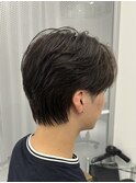 ニュアンスパーマダウンパーマ韓国センターパートメンズパーマ