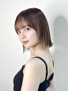 ジュネス 銀座(JYUNESU) 韓国ボブ前髪小顔カットブリーチなし透明感10代20代30代銀座