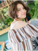大人くせ毛風バレイヤージュウルフボブh3戸田公園0代40代50代
