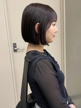 パークレーン アイス イヴェン(park lane ICI yeven) 耳かけボブグレージュレイヤーボブタッセルボブマロンベージュ