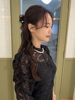 エミィ(emme)&nbsp;【emme×石崎】お呼ばれヘア/ハーフアップアレンジ/お団子ヘア