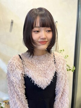 ソワンドゥブレスココ 京都店(soin de brace coco.) レイヤーボブ×透けピンクブラウン