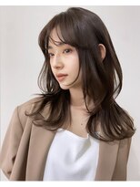 コート 表参道(Cote)&nbsp;美髪レイヤーカットオリーブグレージュグレージュカラー顔まわり