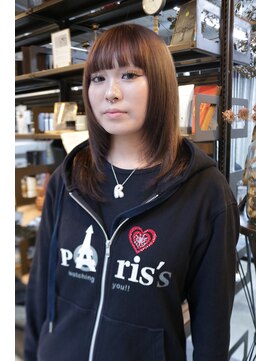 【ステップボーンカット】マロンベージュカラー