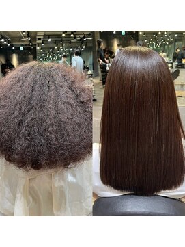 サンティエ 都通店(scintiller) ダメージが気になる方は弱酸性で髪を傷めずダメージレス縮毛矯正