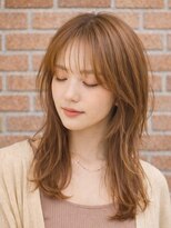 ルシードスタイル ラルーチェ(LUCIDO STYLE La Luce)&nbsp;ミルクティーブラウンミディアムウルフ猫っ毛ヌーディーカラー