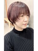 20代 30代 40代/ショートウルフ/ピンクアッシュ basi
