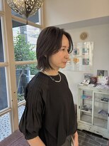 ロライマ 代官山(roraima)&nbsp;大人ボブレイヤー ハイライトグレイカラー オリーブグレージュ