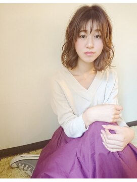 ヘア メイク リン(hair make rin) シースルーバング ゆるふわボブ