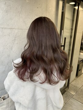 キャラ シャローネ 池袋(Chara Chalone) ピンクインナー×ブロンドウェーブ　スタイル【池袋/髪質改善】