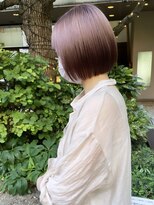 ビューオオサカ(VIEW OSAKA)&nbsp;ピンクベージュとぱつっとボブで垢抜ける☆