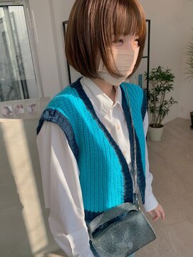 ケーオーエスピンク(K O S pink) ブリーチなしの明るめボブ