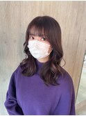 韓国風ミディアムレイヤー×天使の艶カラー×極艶トリートメント