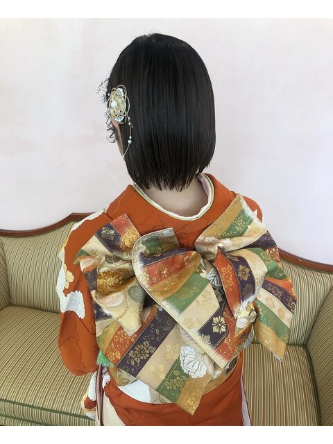 大人女性におすすめ♪ボブショートシンプルヘアアレンジ