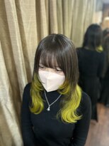 ヘアースパ ノッシュ 博多千代店(Hair Spa Nosh)&nbsp;裾カラー×イエロー