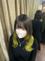 ヘアースパ ノッシュ 博多千代店(Hair Spa Nosh) 裾カラー×イエロー