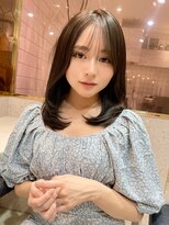 ルームバイシー 新宿(Loom. by Sea)&nbsp;韓国風前髪/シルキーベージュ/グレージュカラー/斜めバング