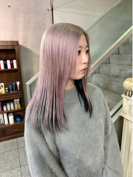 ヘアーデザイン アルエ(HAIR×design ARUE) 逆インナーカラー×ホワイトベージュ