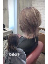 リール(THE RIRE.)&nbsp;＊＊THE  RIRE.  レイヤーカット×ピンクベージュ＊