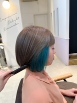 ヘアーメイクブランニュー セントラル 西大寺店(hair make Brand new central)&nbsp;インナー×ターコイズブルー