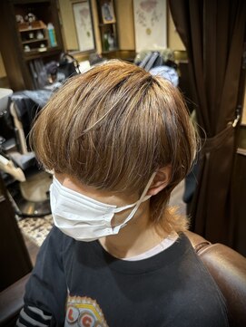 ヒロギンザ 池袋 サンシャイン通り店(HIRO GINZA) マッシュウルフ　メンズウルフ　メッシュ　ハイライト　池袋